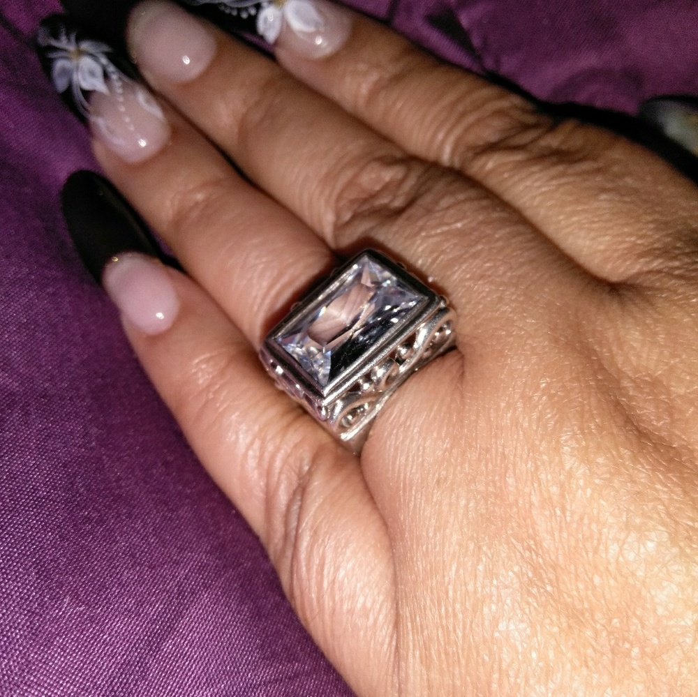 Sterling silver Figaro ring